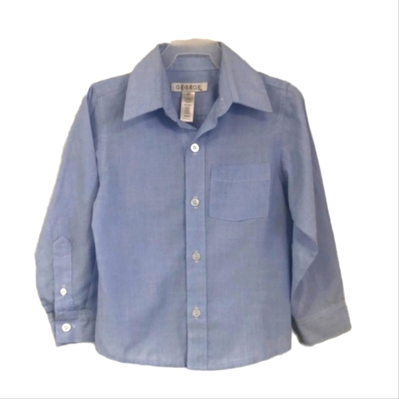 3/$12 George size 4T long sleeve button down shirt - Picture 1 of 8